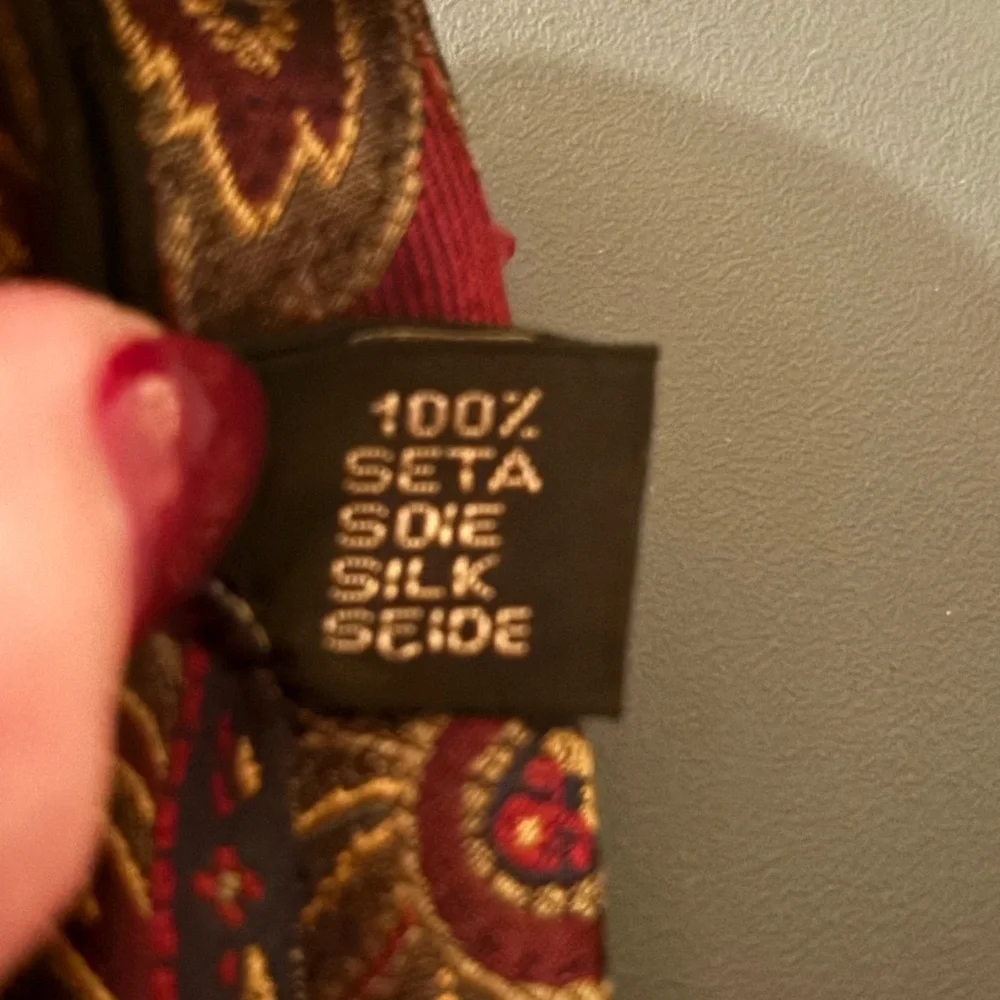 Lot of 3 Patterned Designer Ties: Fendi, Valentino, Christian Dior Luxury Preppy